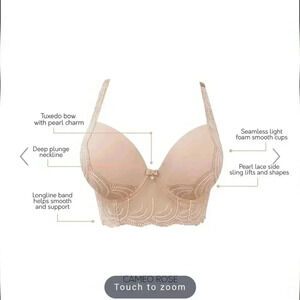 Parfait PEARL LONGLINE PLUNGE BRA - CAMEO ROSE